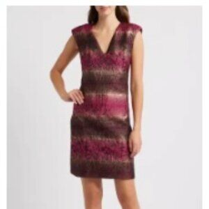 Vince Camuto Embossed Jacquard Dress